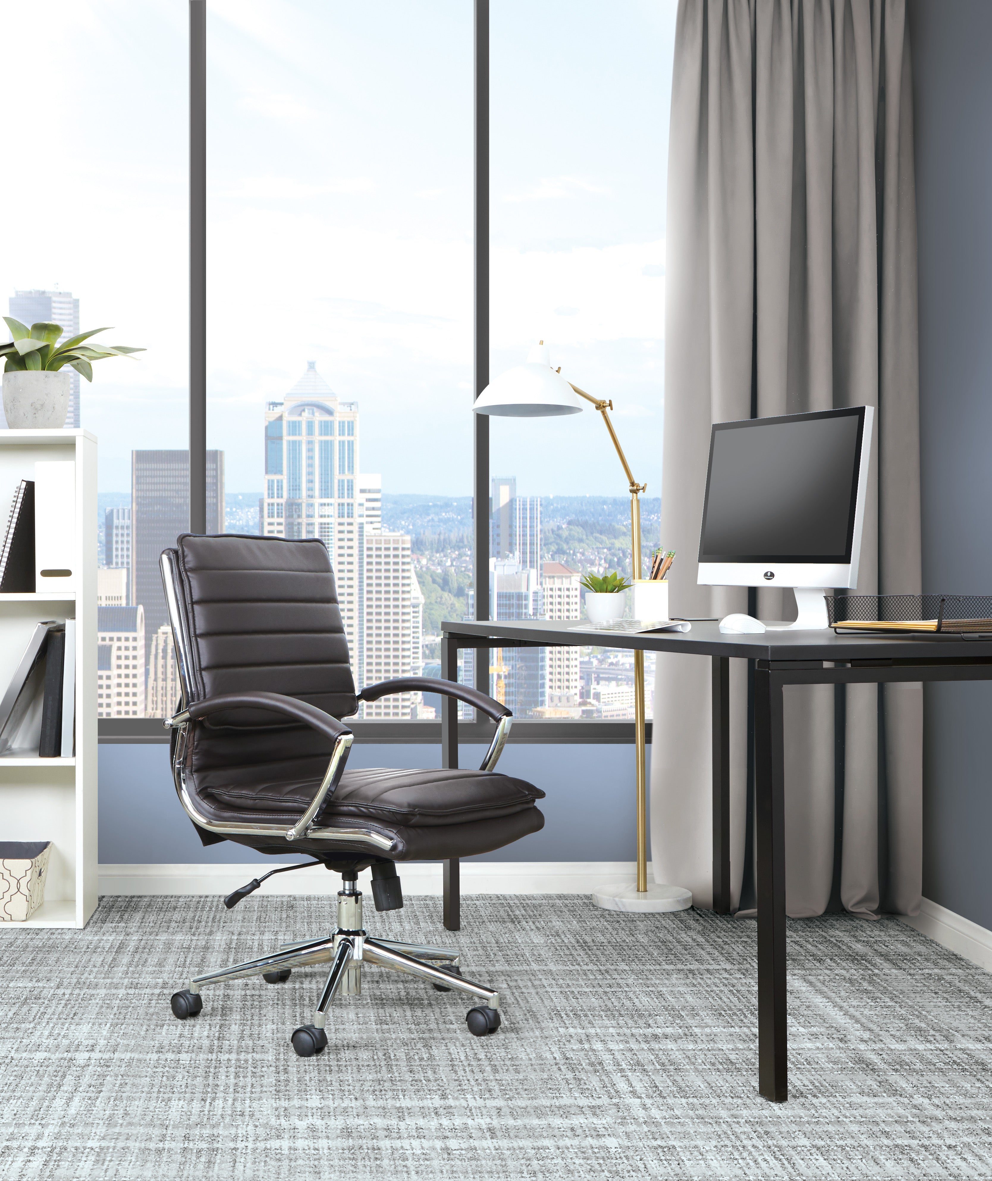 Mid Back Manager's Faux Lthr Chair